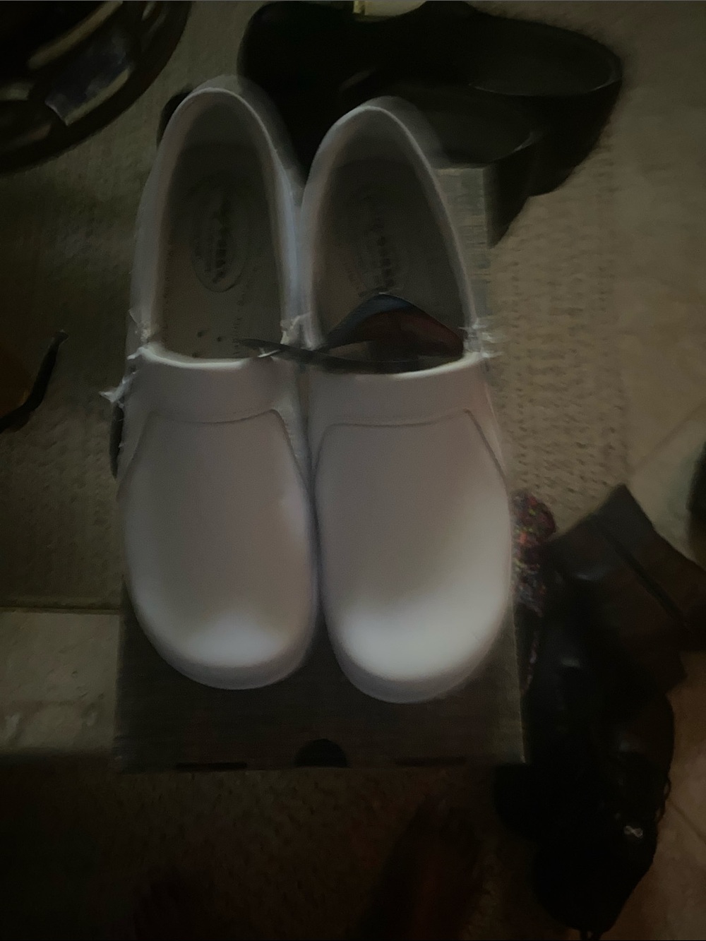 Women’s White Slip-On Work Loafers